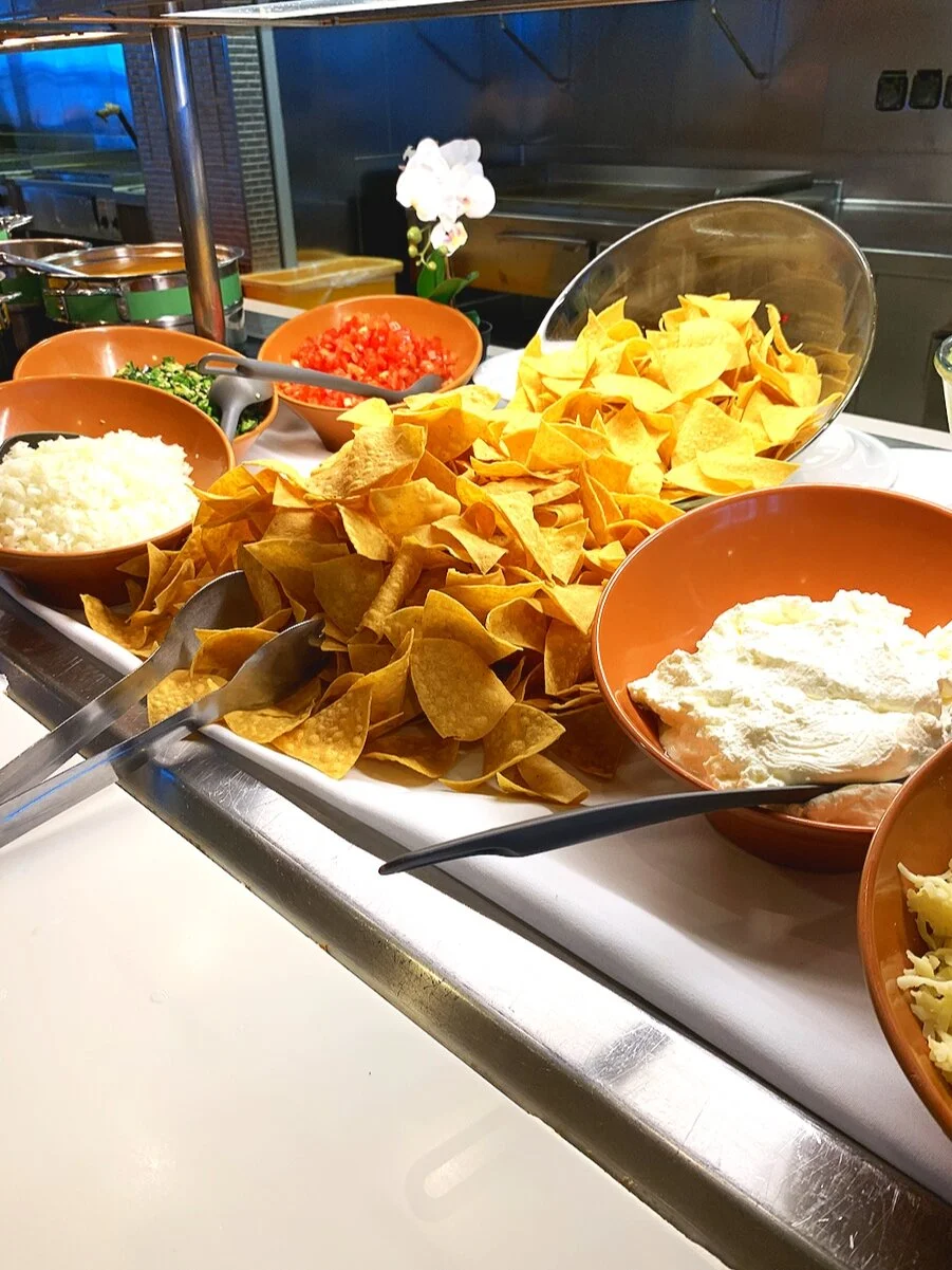 One of my favourites - the nacho station.