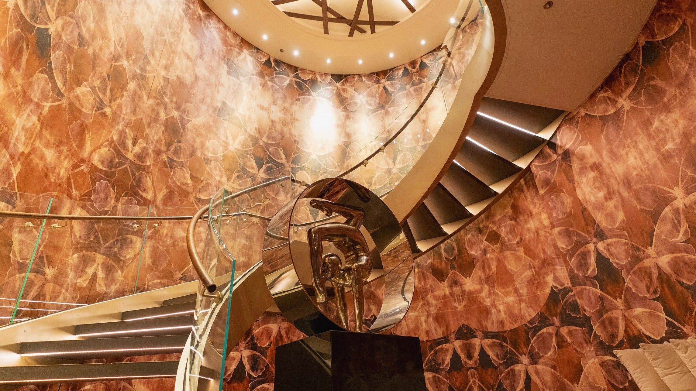  The beautiful spiral staircase between the gym and the spa.  