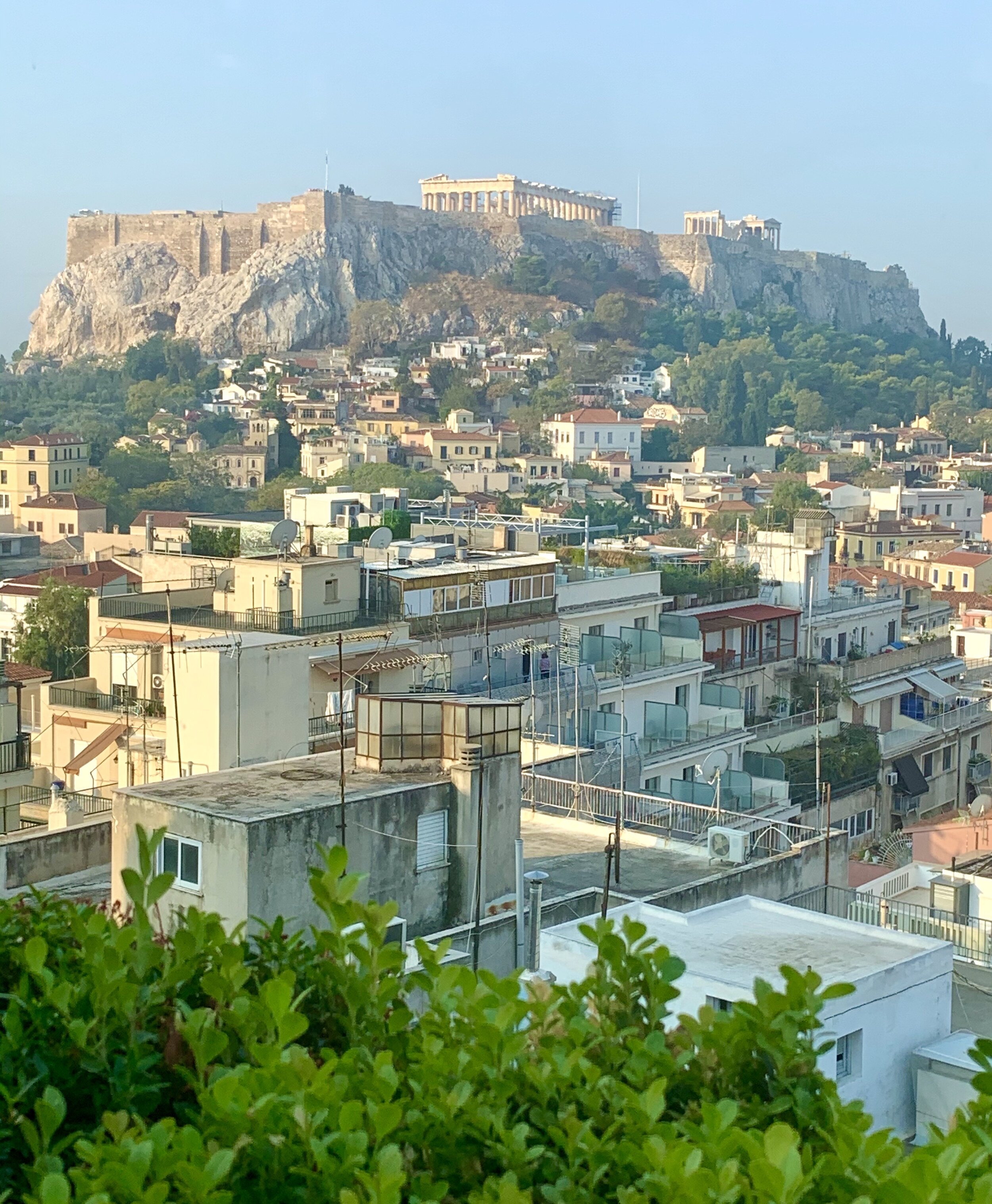 Breakfast views over the Acropolis. 