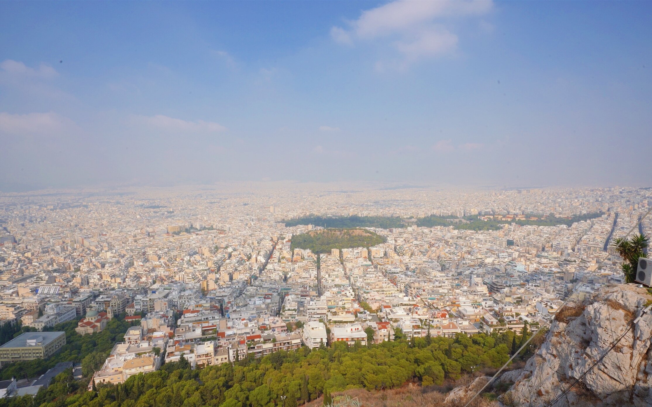  Magnificent view over the city of Athens.  
