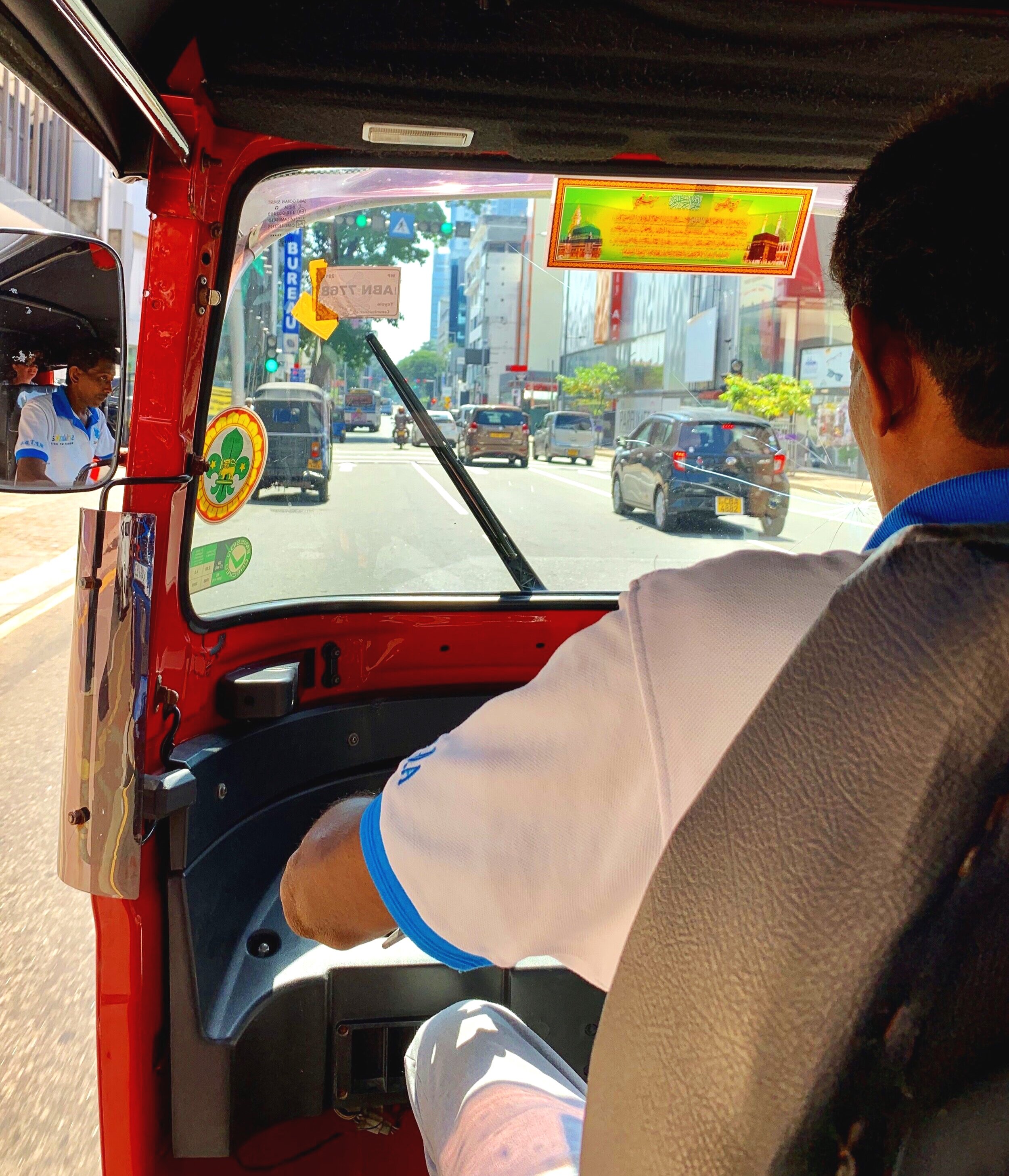 Our first time ever in a tuktuk. 