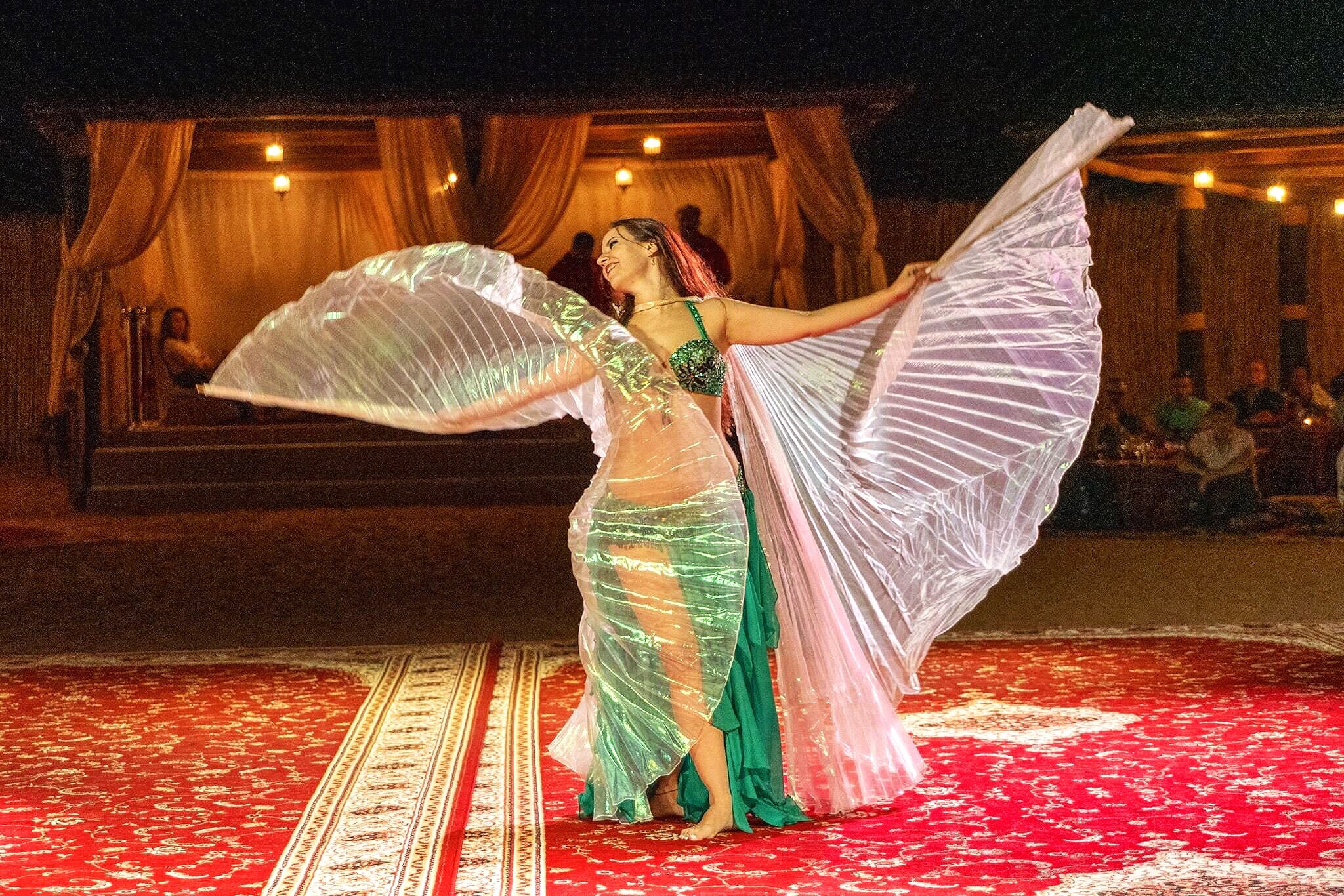 The belly dancer in action. 