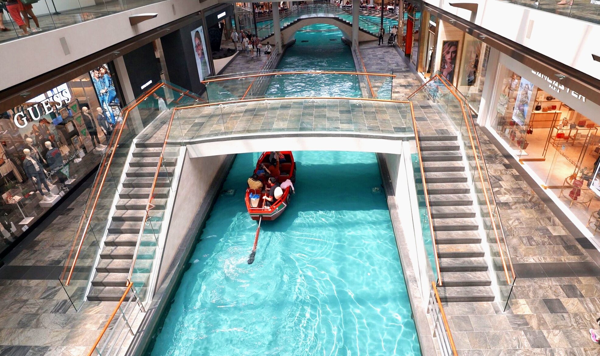 The malls indoor canal. 
