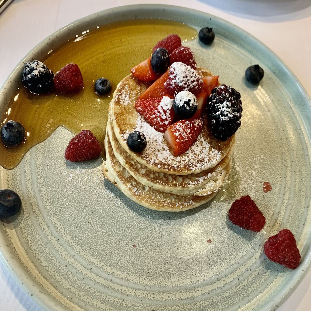 A delicious plate of pancakes to set me up for the day ahead.