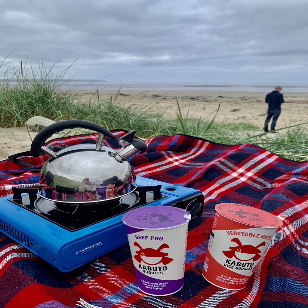 A romantic lunch on a deserted beach
