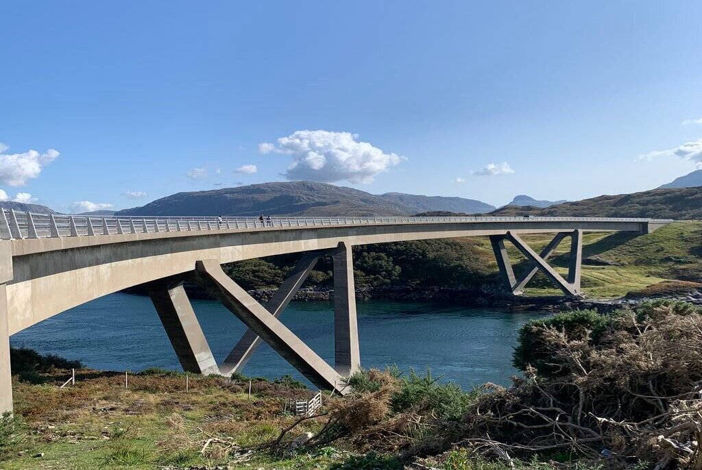 Curvaceous Kylesku bridge 