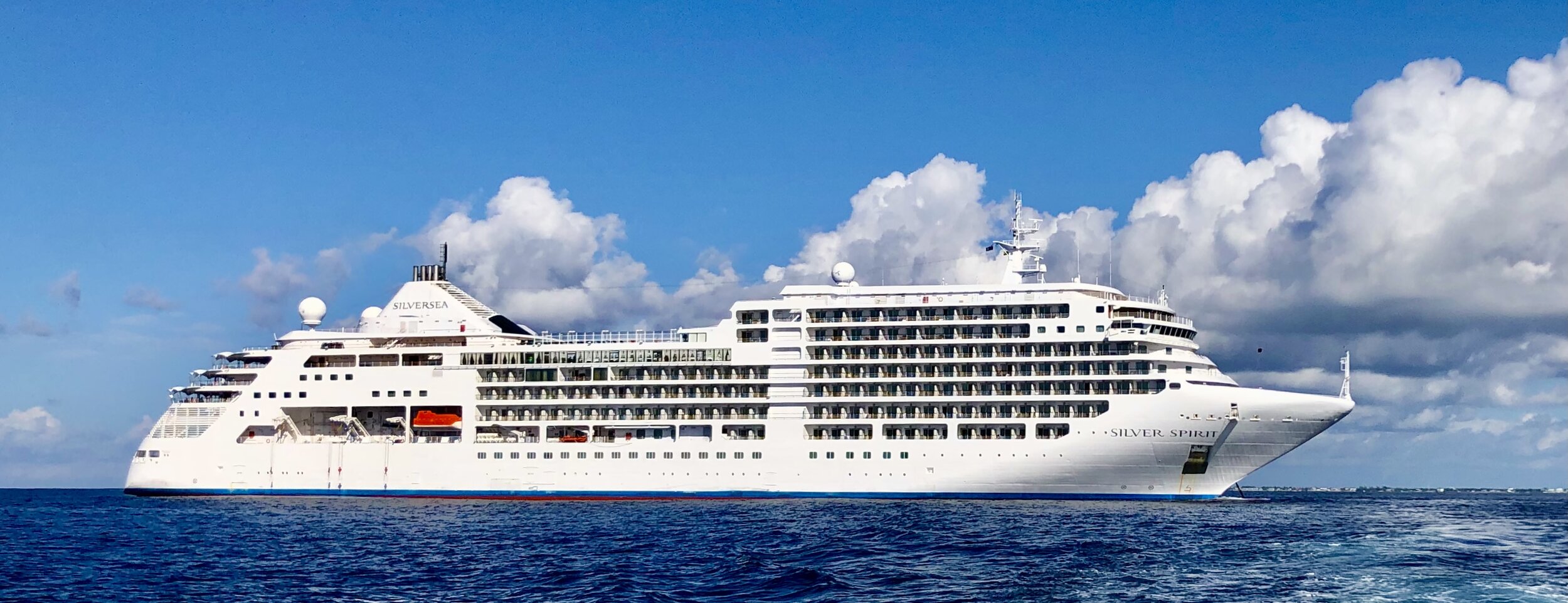 The 608 passenger Silver Spirit in the Cayman Islands
