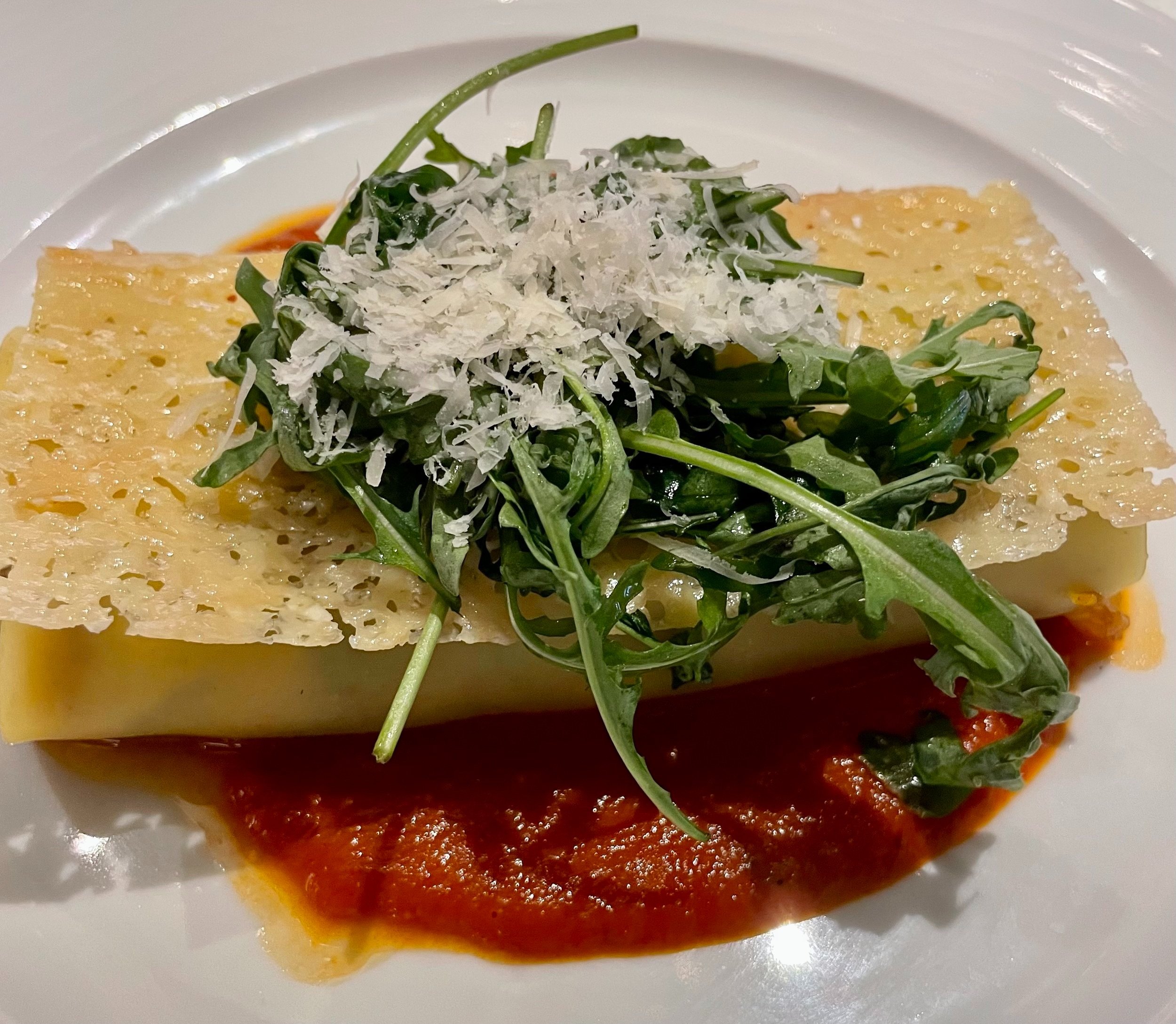  The vegetarian main - eggplant cannelloni with a parmesan crisp 