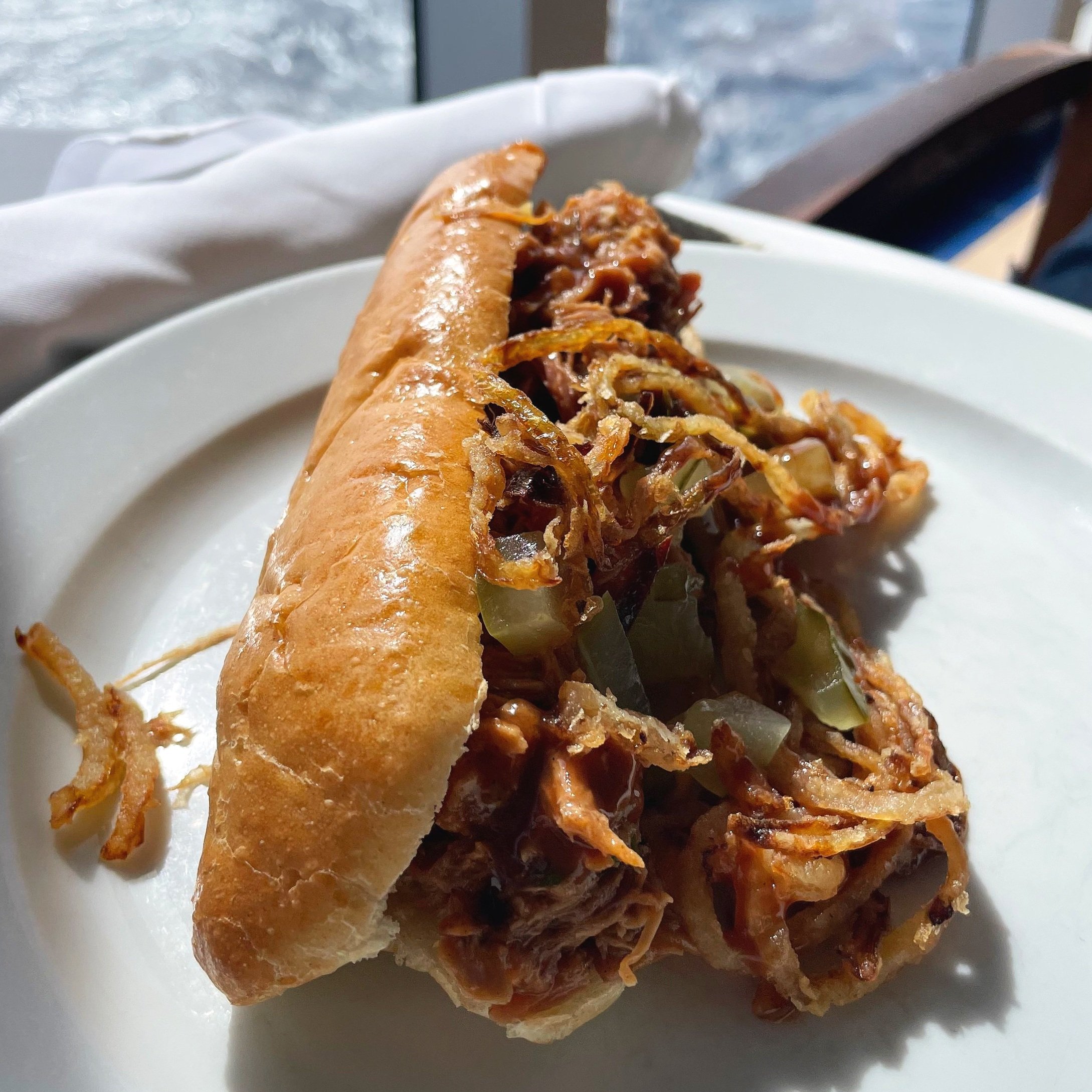  Pulled pork sandwich from the cart 