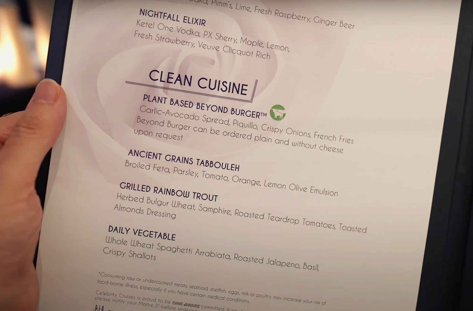  The clean cuisine menu 