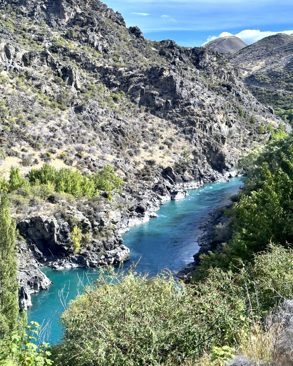 Approaching Queenstown through Kawarau gorge