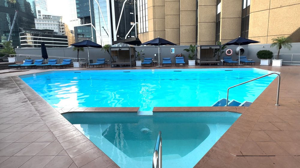 The pool area