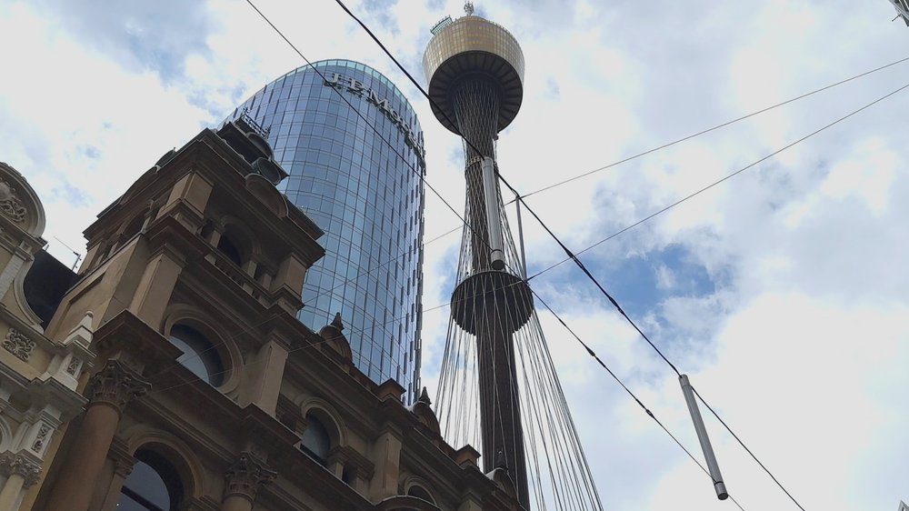 Looking up at the Tower from the street