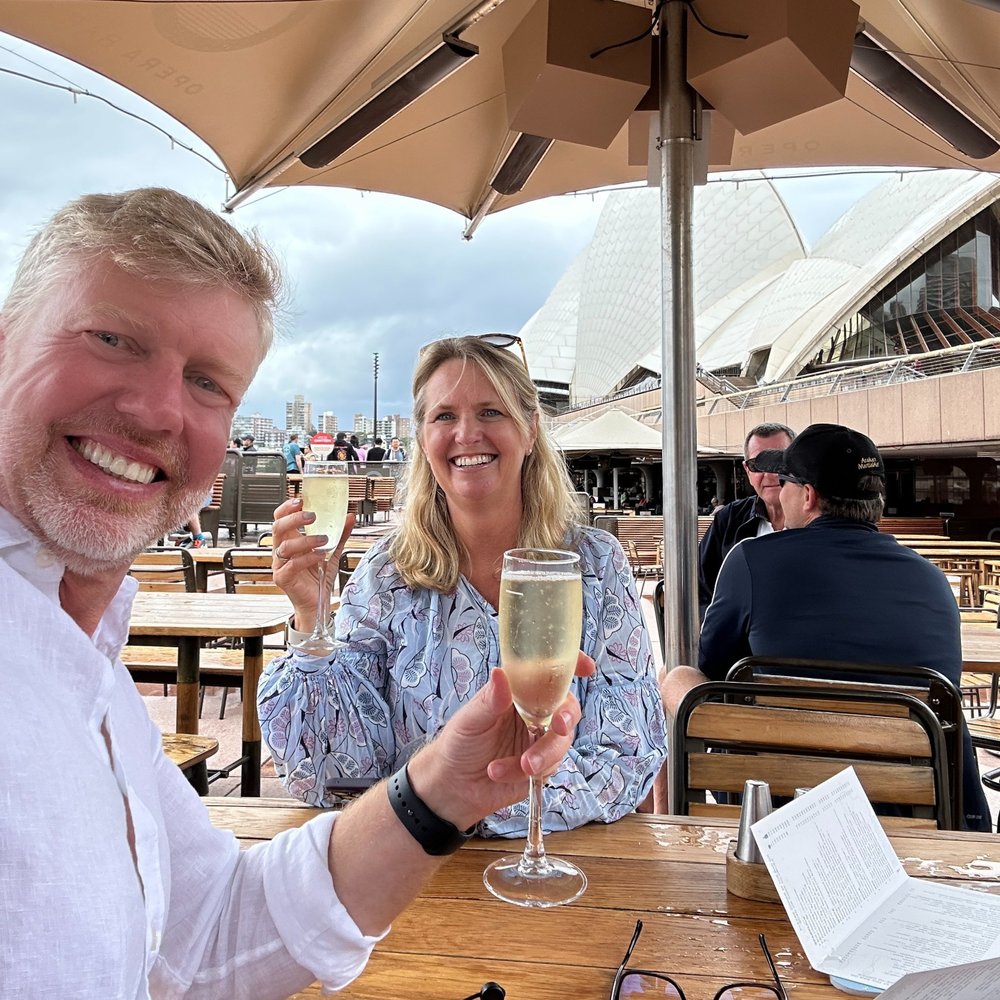 Champagne at the fabulous Opera Bar