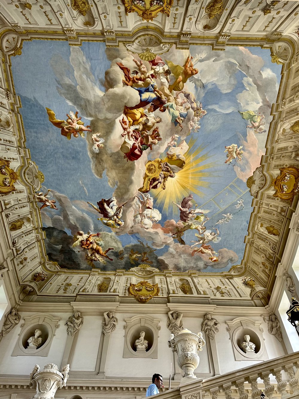 The stunning al fresco ceiling
