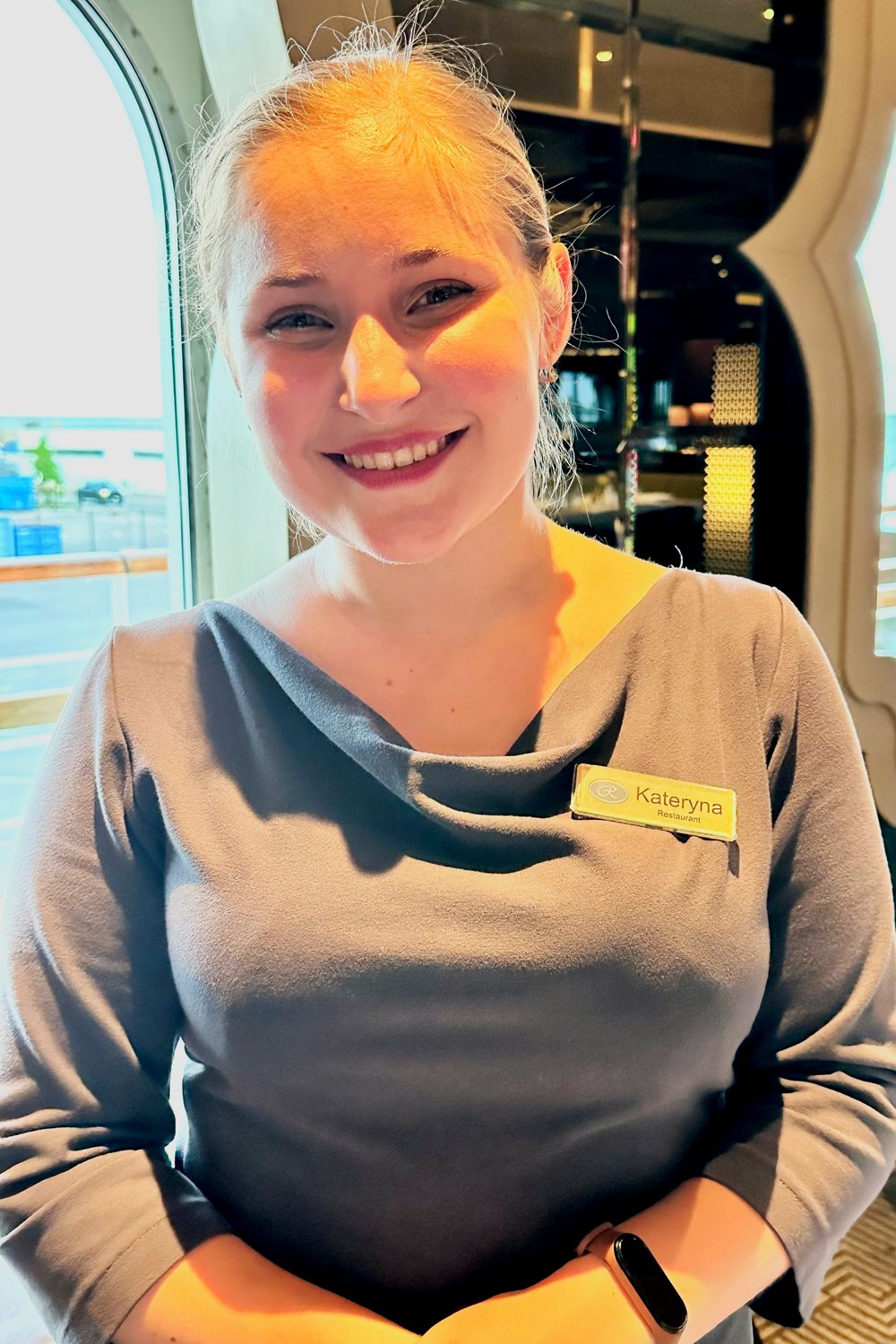 Our fabulous waitress, Kateryna