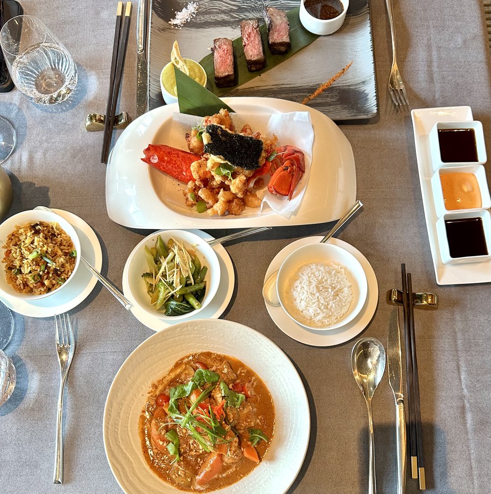 A table of main courses