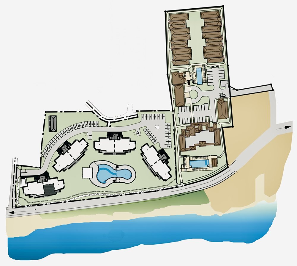 The hotel site plan