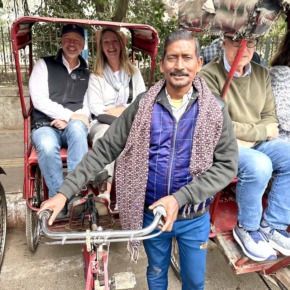 Our first rickshaw ride