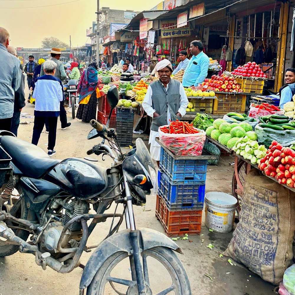 The rural Indian street market
