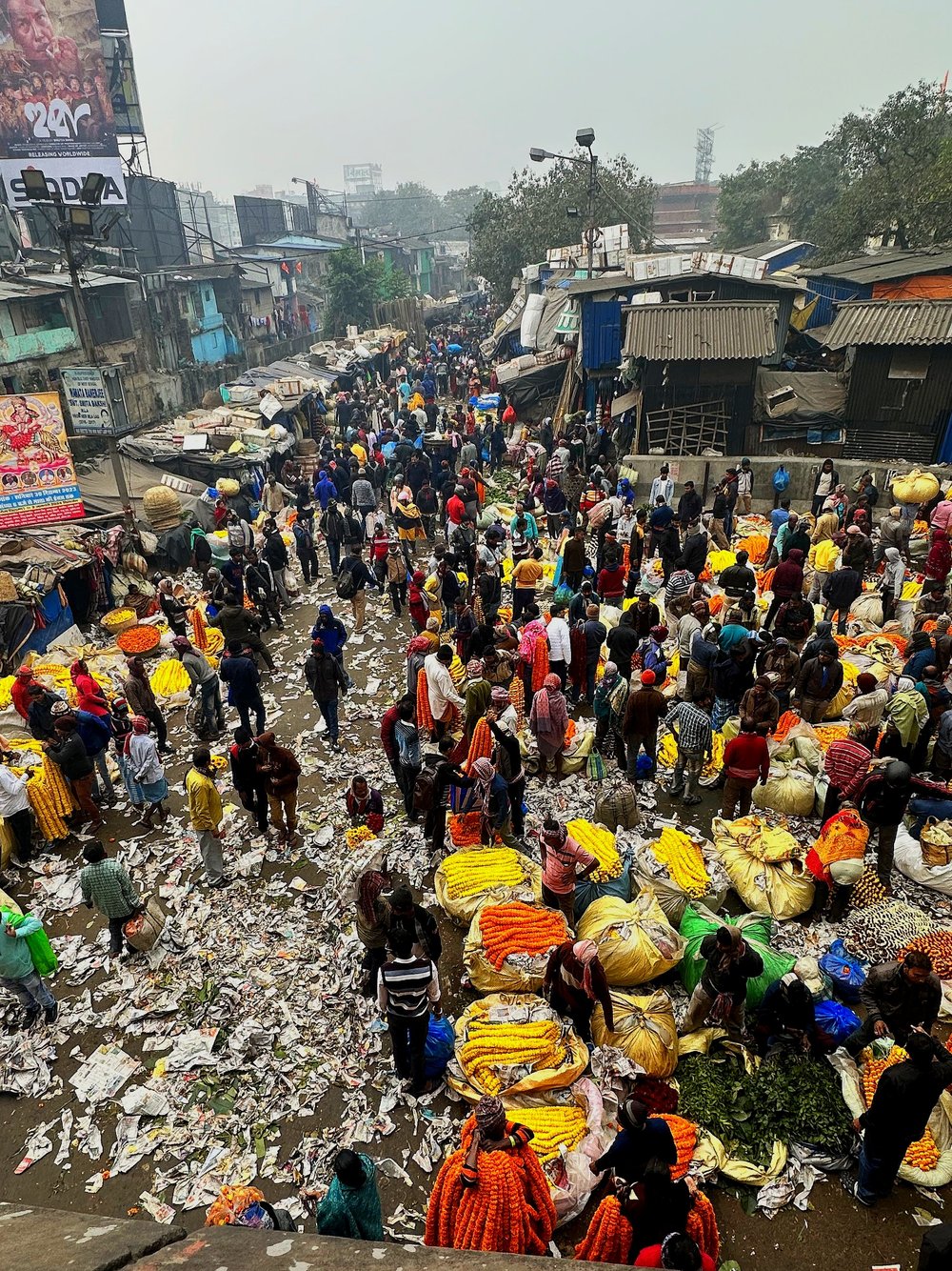 Kolkata flower market