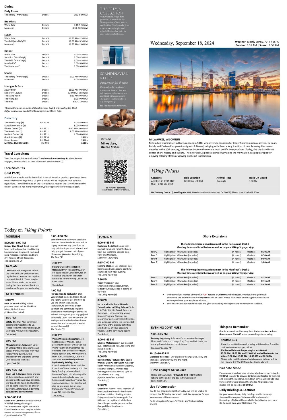 A typical daily programme 