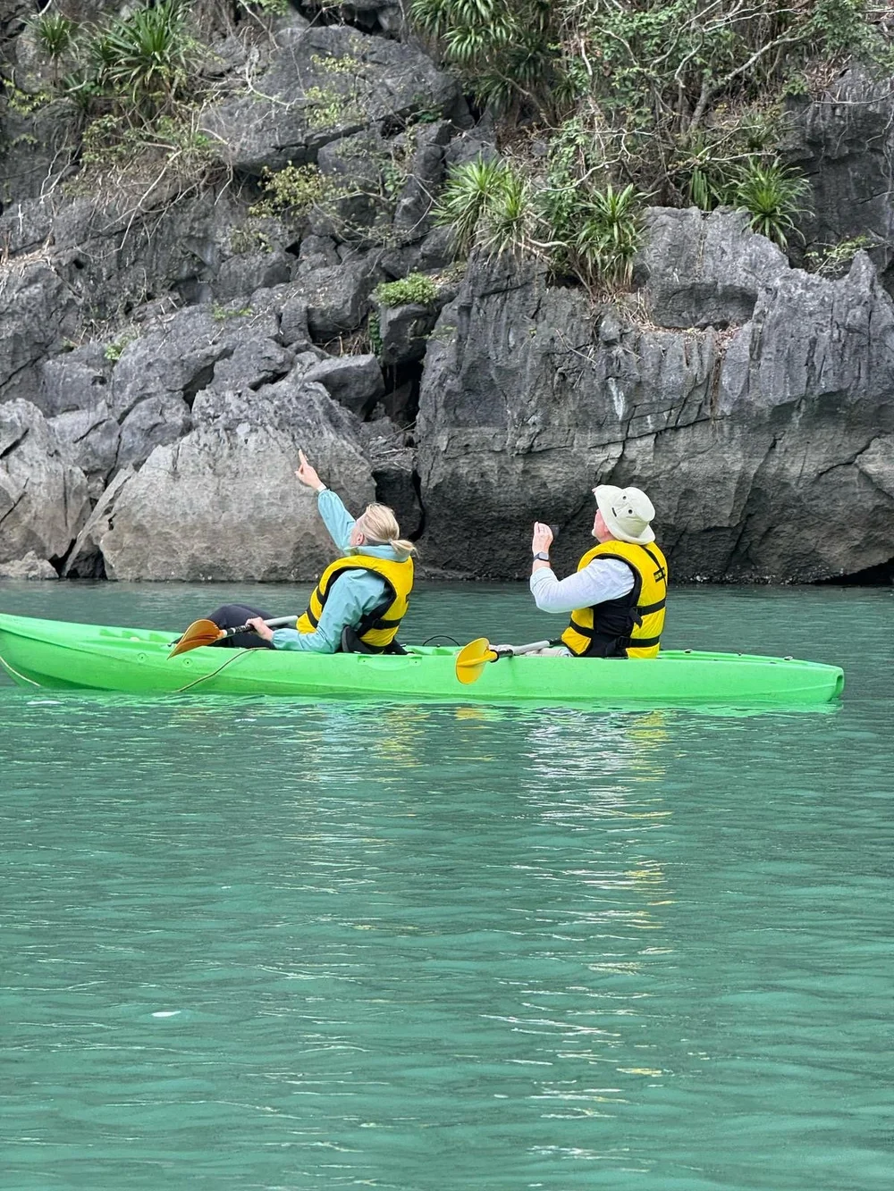 Monkey spotting from our kayaking