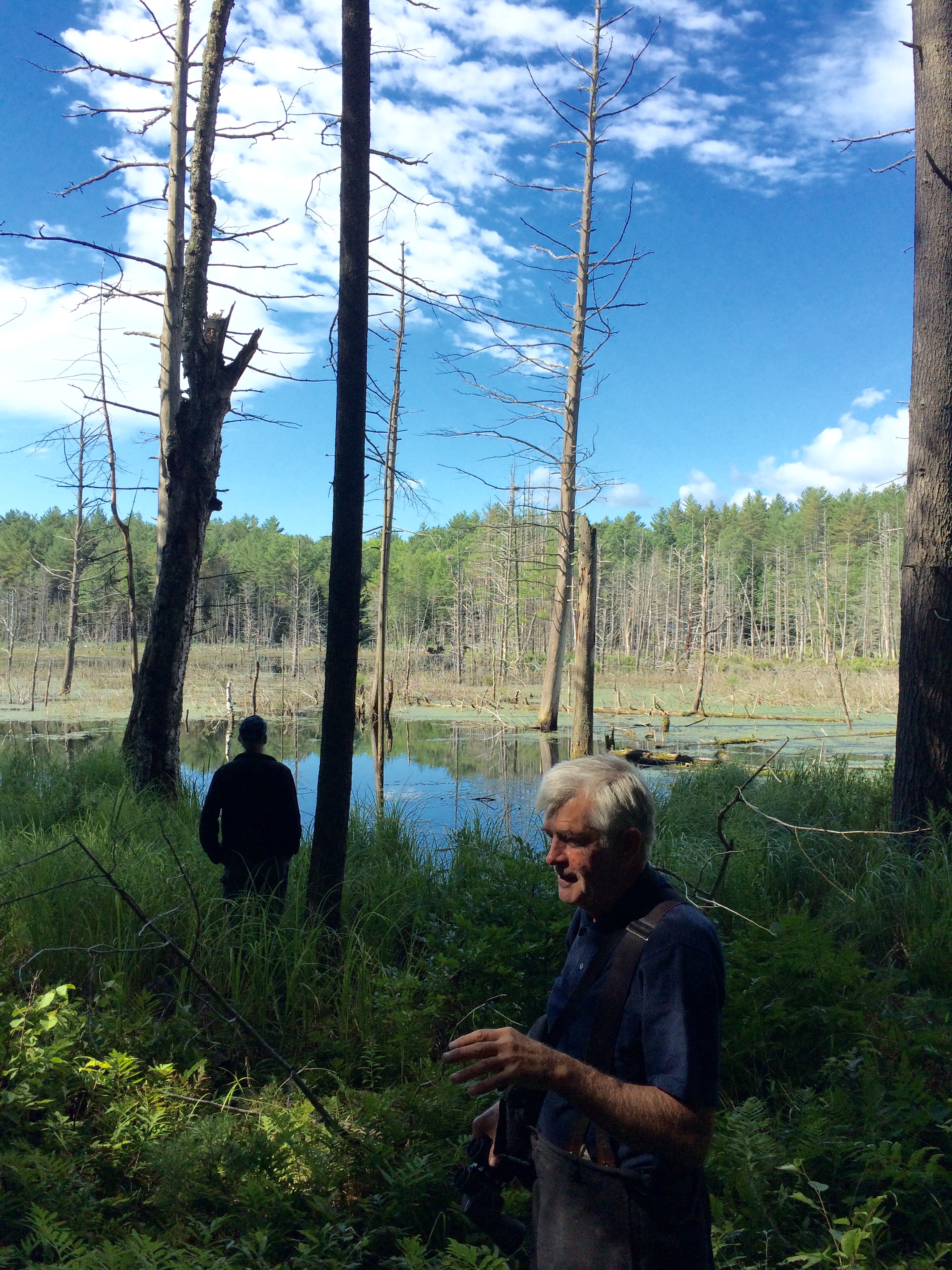 Pieter van Schaik conducting hike on land that he is leaving in trust for future generations. 