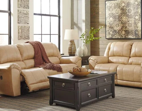 modern living room with sofas and a coffee table
