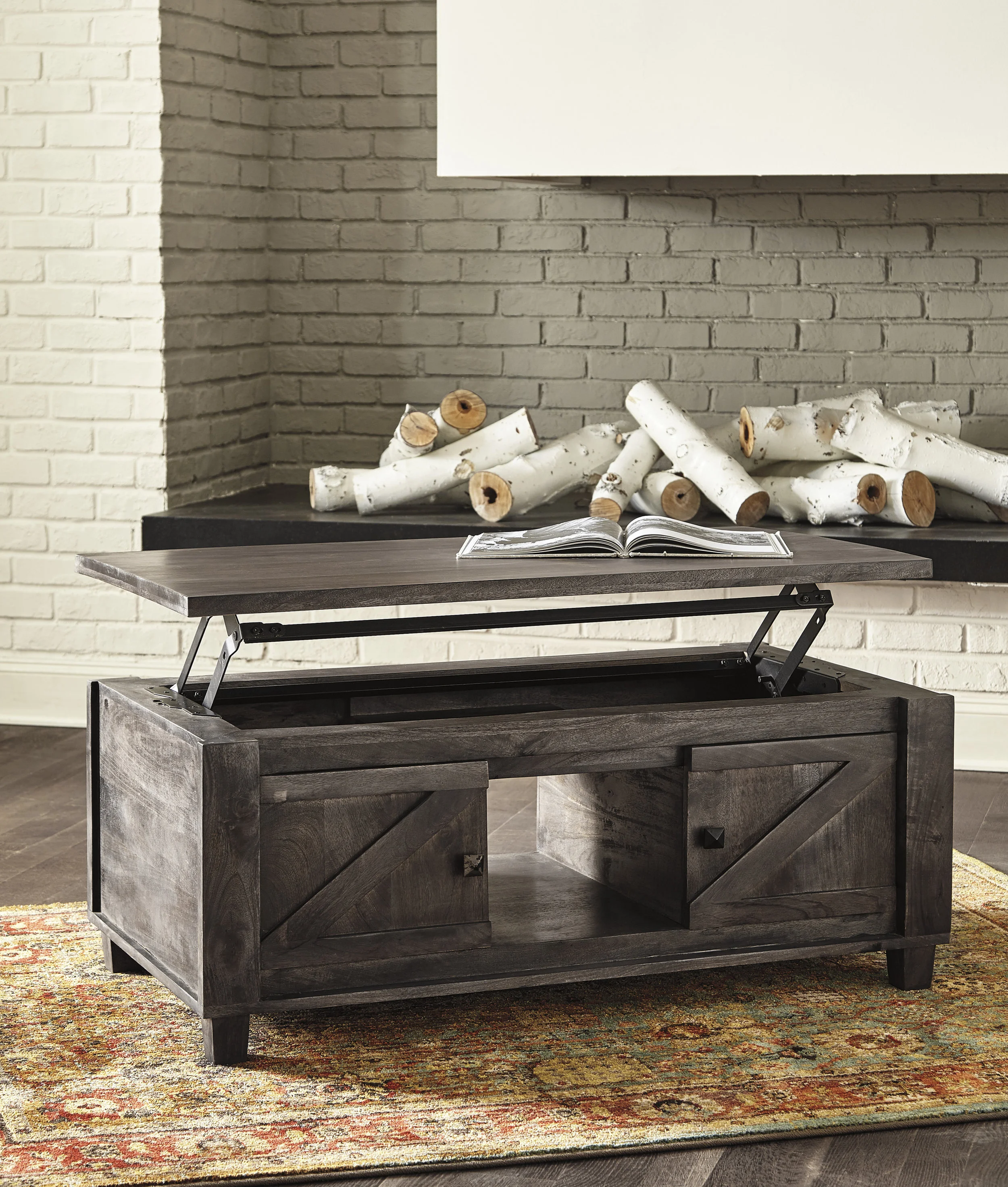 WAREHOUSE PRICE: $549.99 | MONTHLY PAYMENT $11 O.A.C LIFT TOP COCKTAIL TABLE