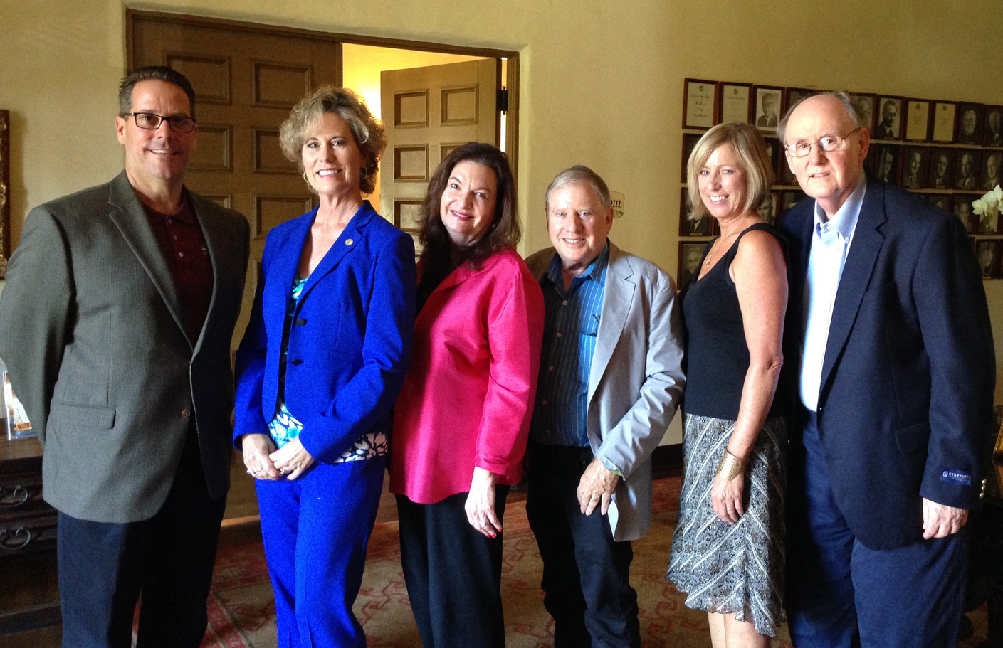 Steven M. Woodward (left), Annette Jorgensen, Jennifer Goddard Combs, Gary Kravetz, Trish Miller and Eldon R. Edwards. Not pictured: Michael O’Kelley and Denny Cooper.