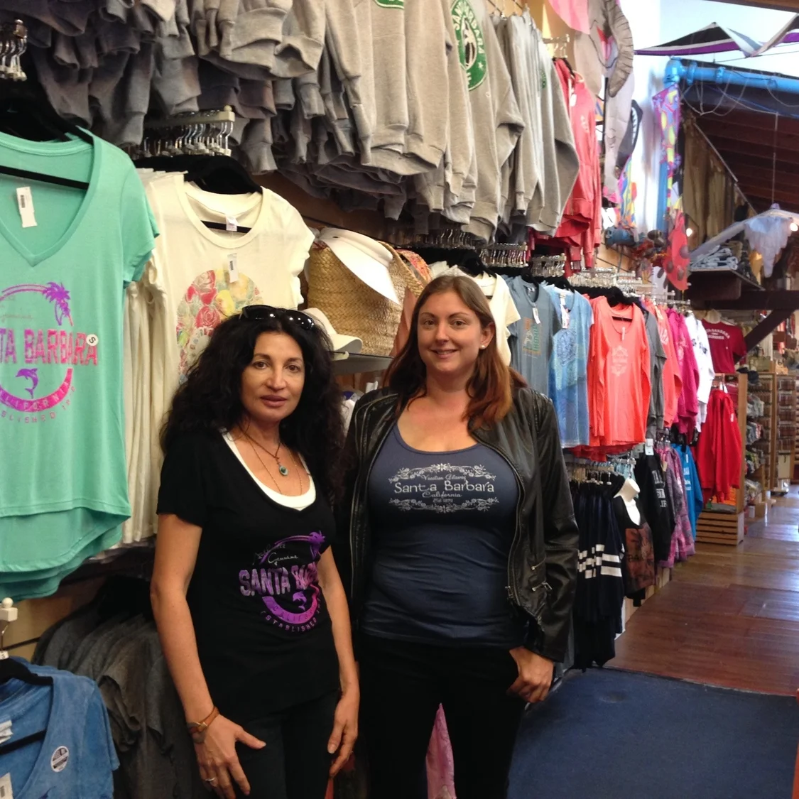 Inga Hartmann (left), owner of Old Wharf Trading Company, stands with the new store manager, Rina Mitchell.