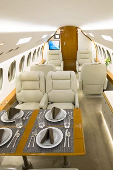 New 7X Falcon business jet has seating for 14 passengers. (CI Jets)