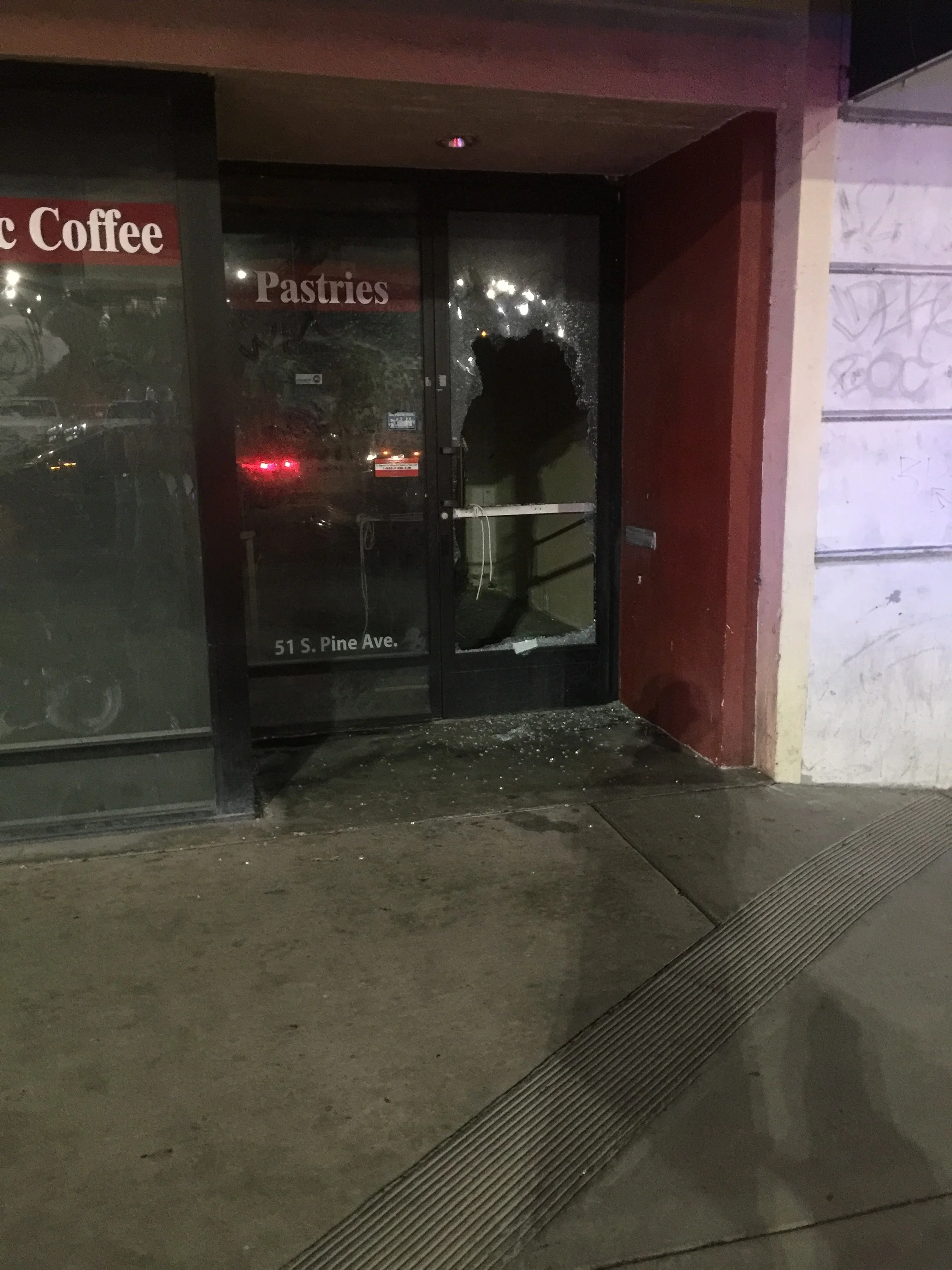 Coffee, Pastries, and Broken Glass. 