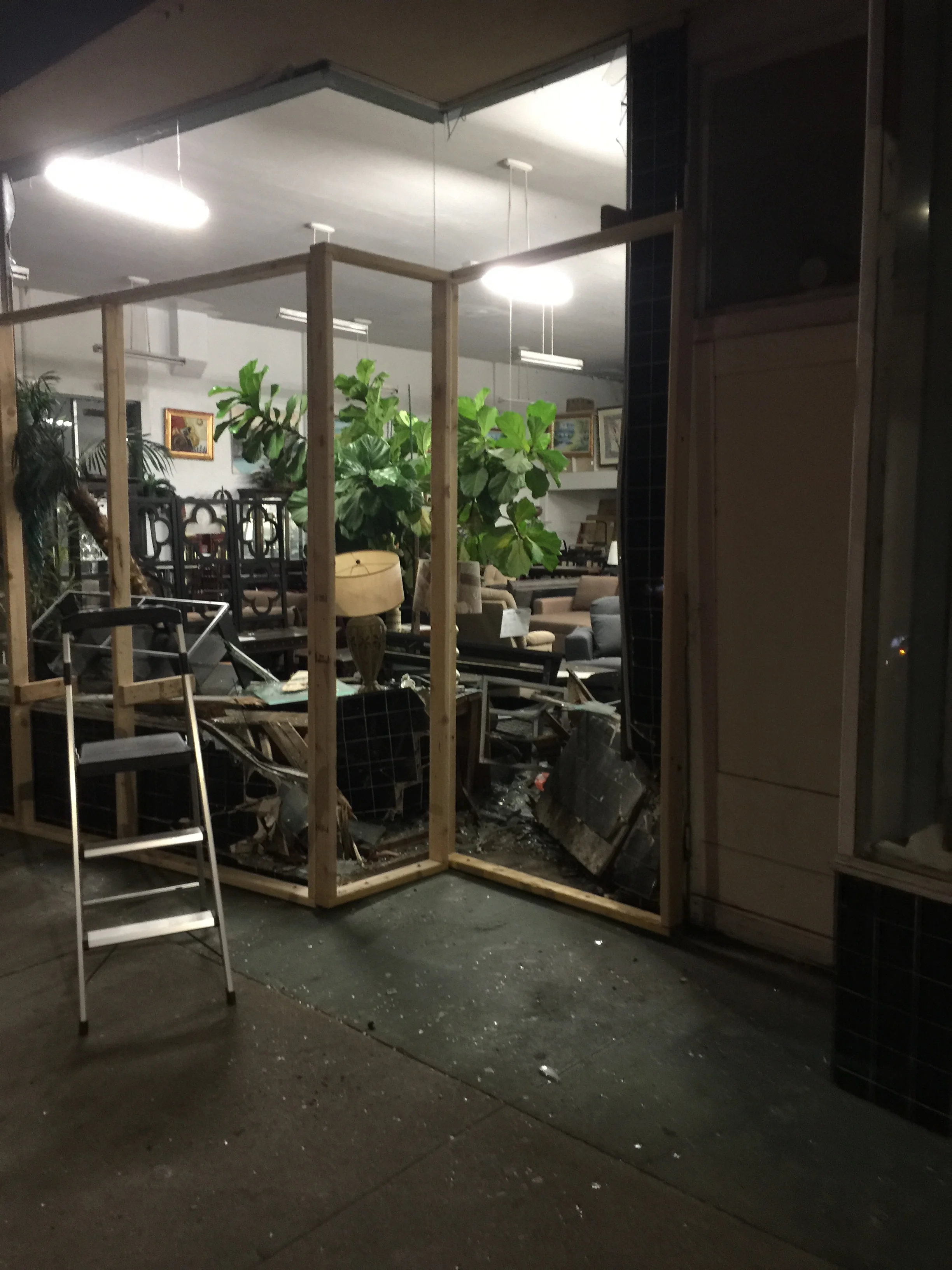 Board up a window.... they say