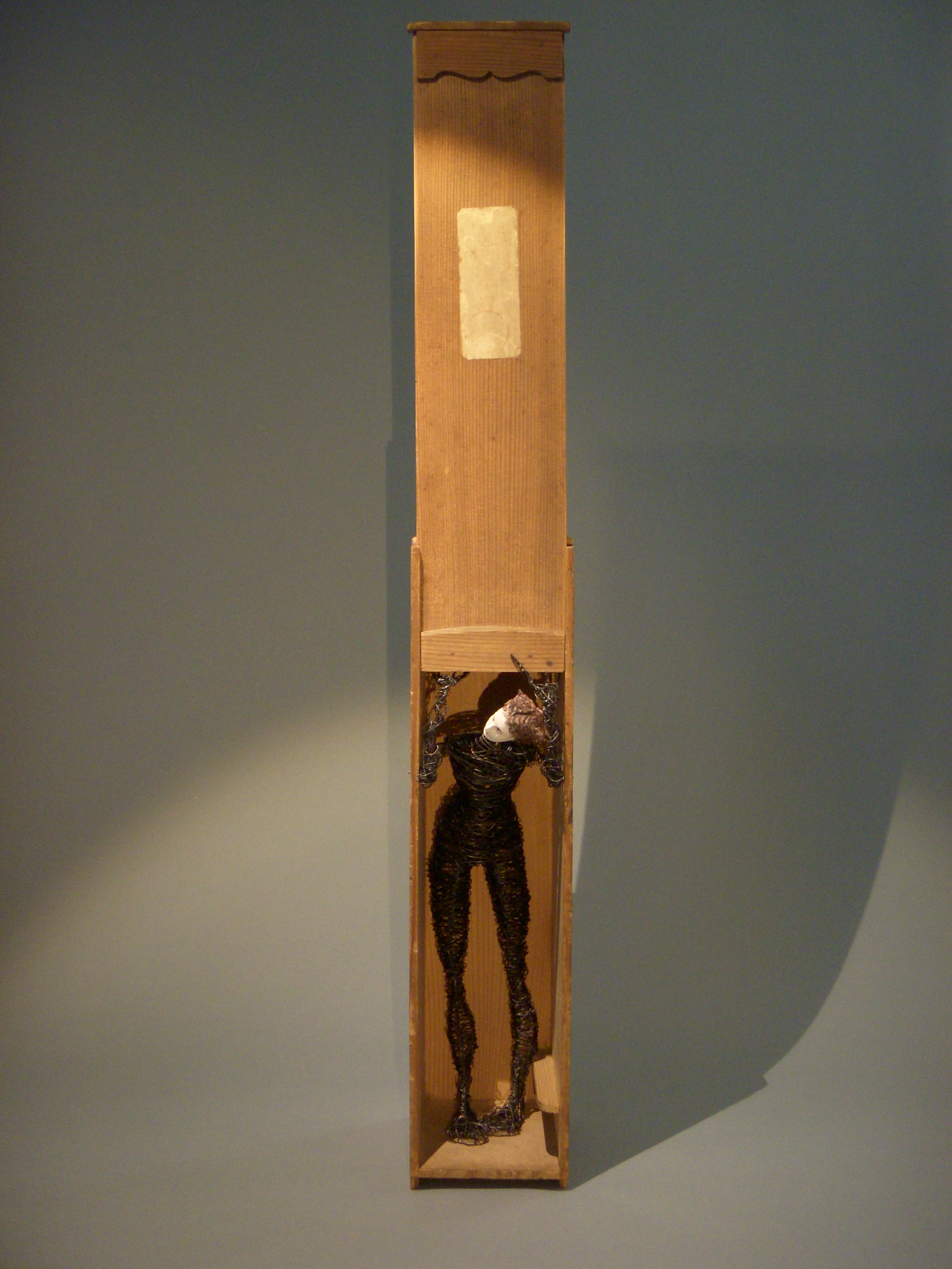 Standing Figure in Box with Sliding Lid
