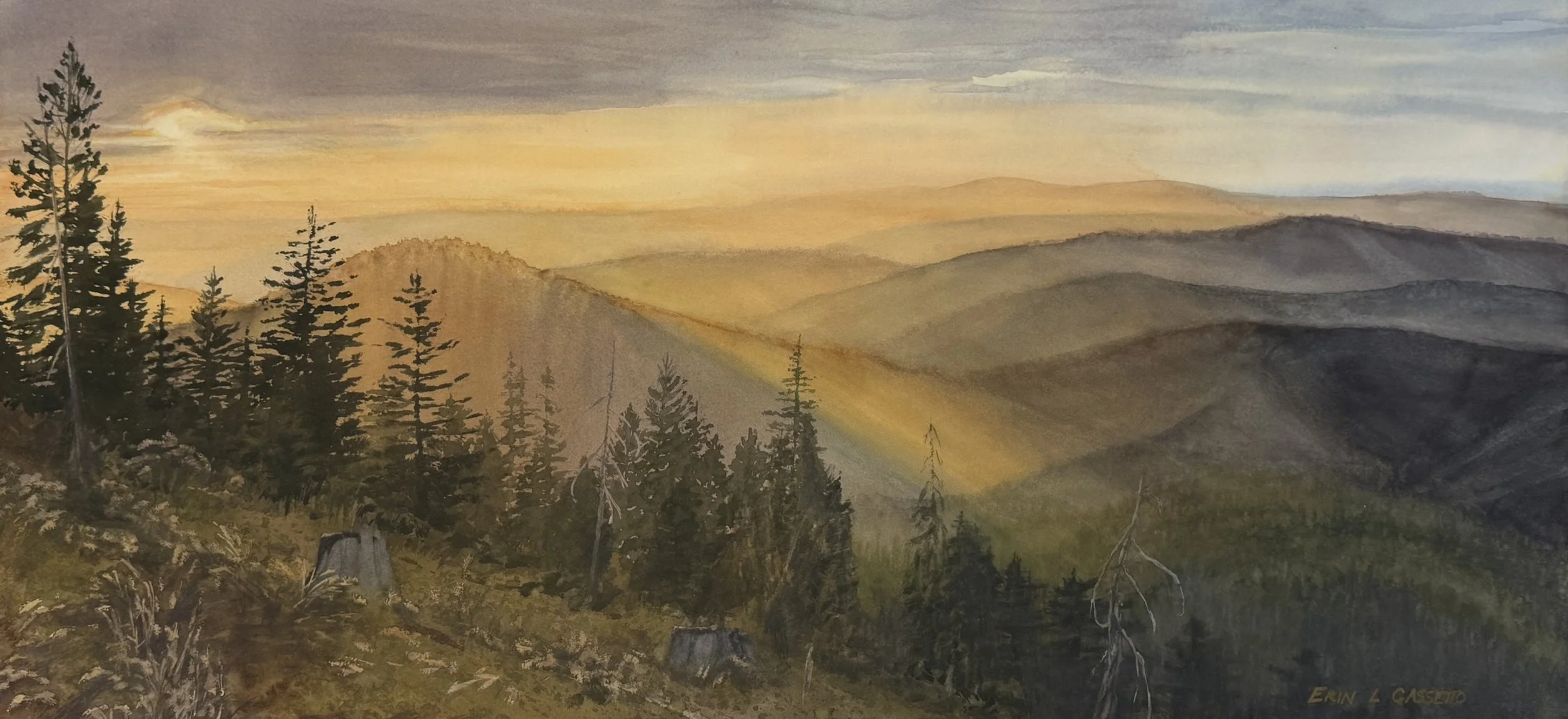 Watercolor Techniques for Dramatic Landscapes