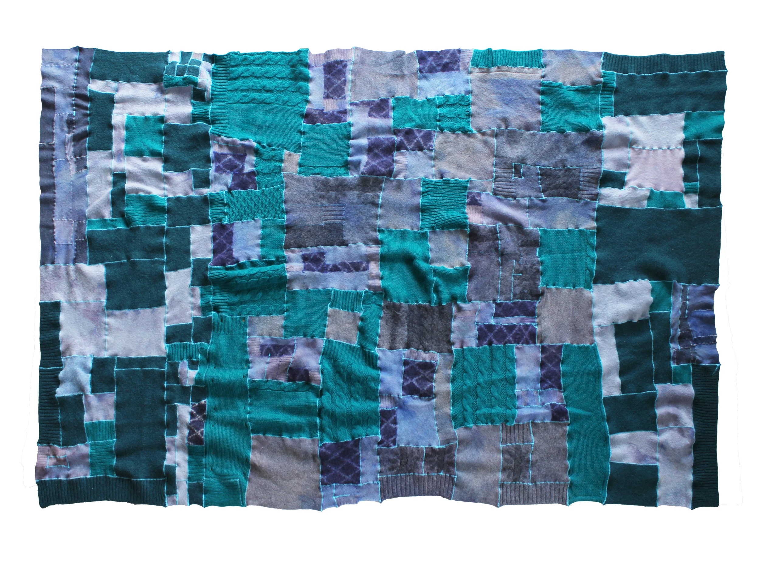 no. 5, reclaimed wool, cashmere, 2014, 80"x54"