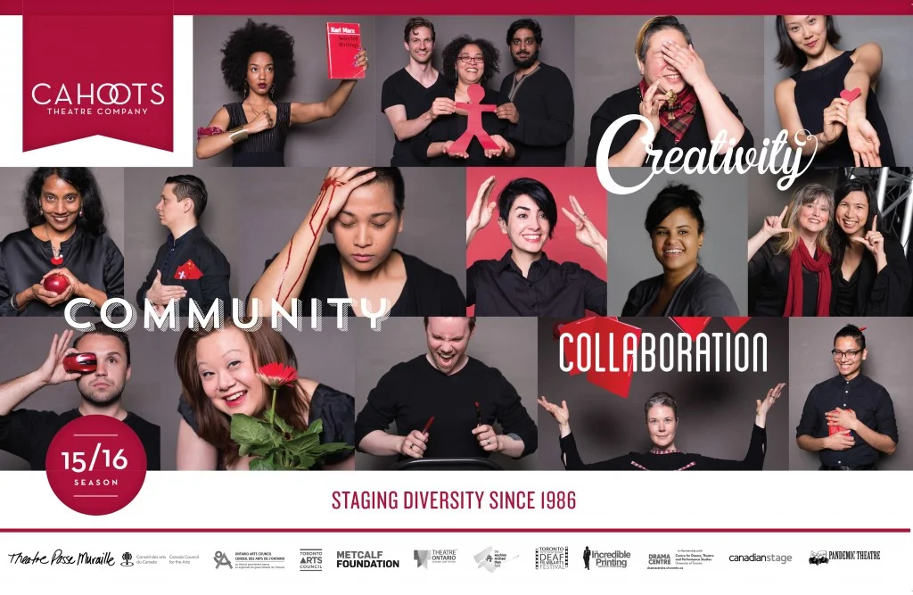 As the Outreach Coordinator for Cahoots Theatre 2015-2016, I worked with Artistic Director Marjorie Chan on creating and executing Outreach programming. Together we created Crossing Gibraltar: Ultrasound and Crossing Gibraltar: Savitri & Satyavan. Crossing Gibraltar is Cahoots' yearly adaptive outreach program that has been running for nearly 10 years. Cahoots is celebrating their 30th year of Staging Diversity!