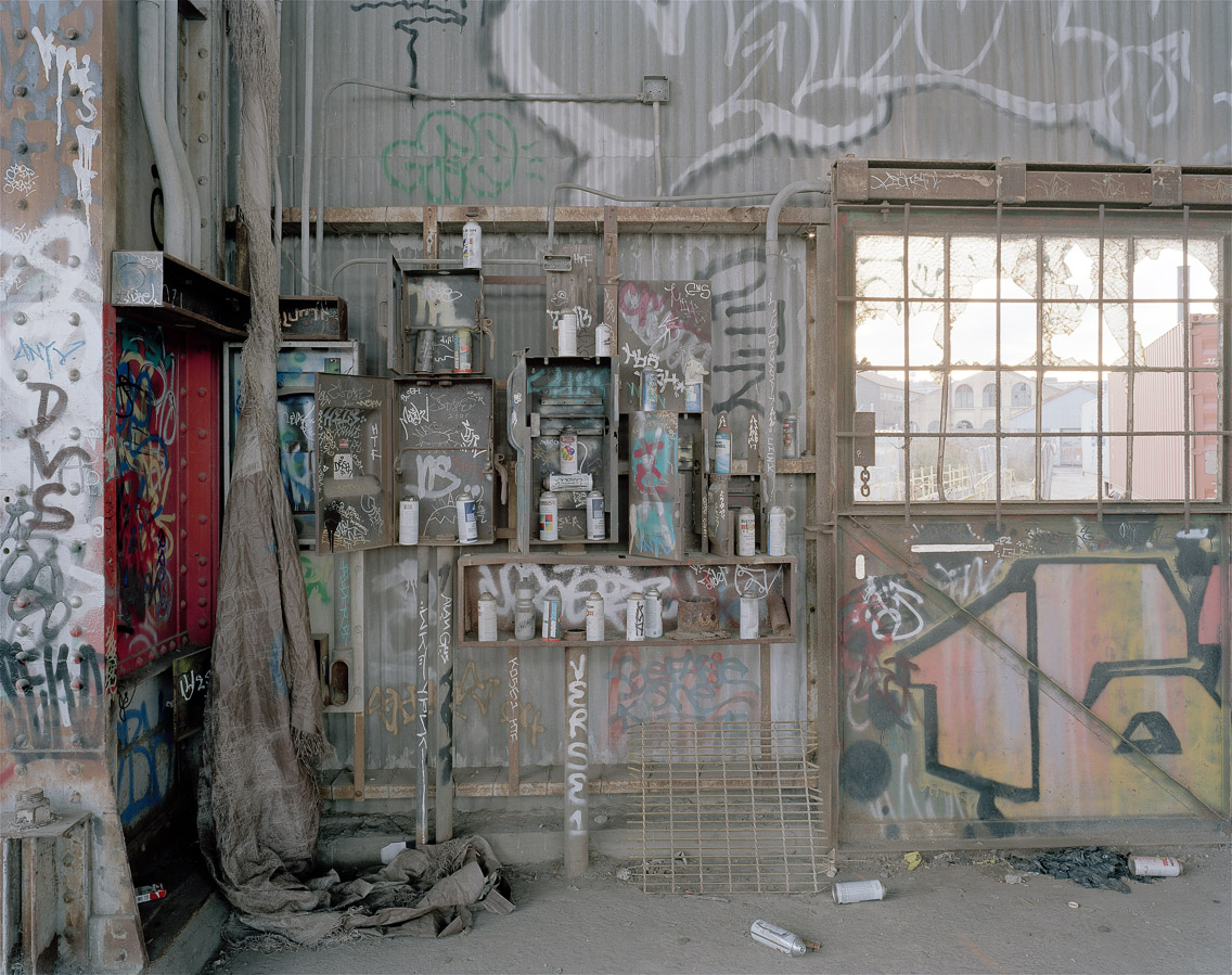   Warehouse 6, Union Iron Works, Pier 70, San Francisco, CA, 2005. #1 (vacant after failed proposal to convert into a new SFAI campus)  20"x24"   haikyo seiro artist's statement  