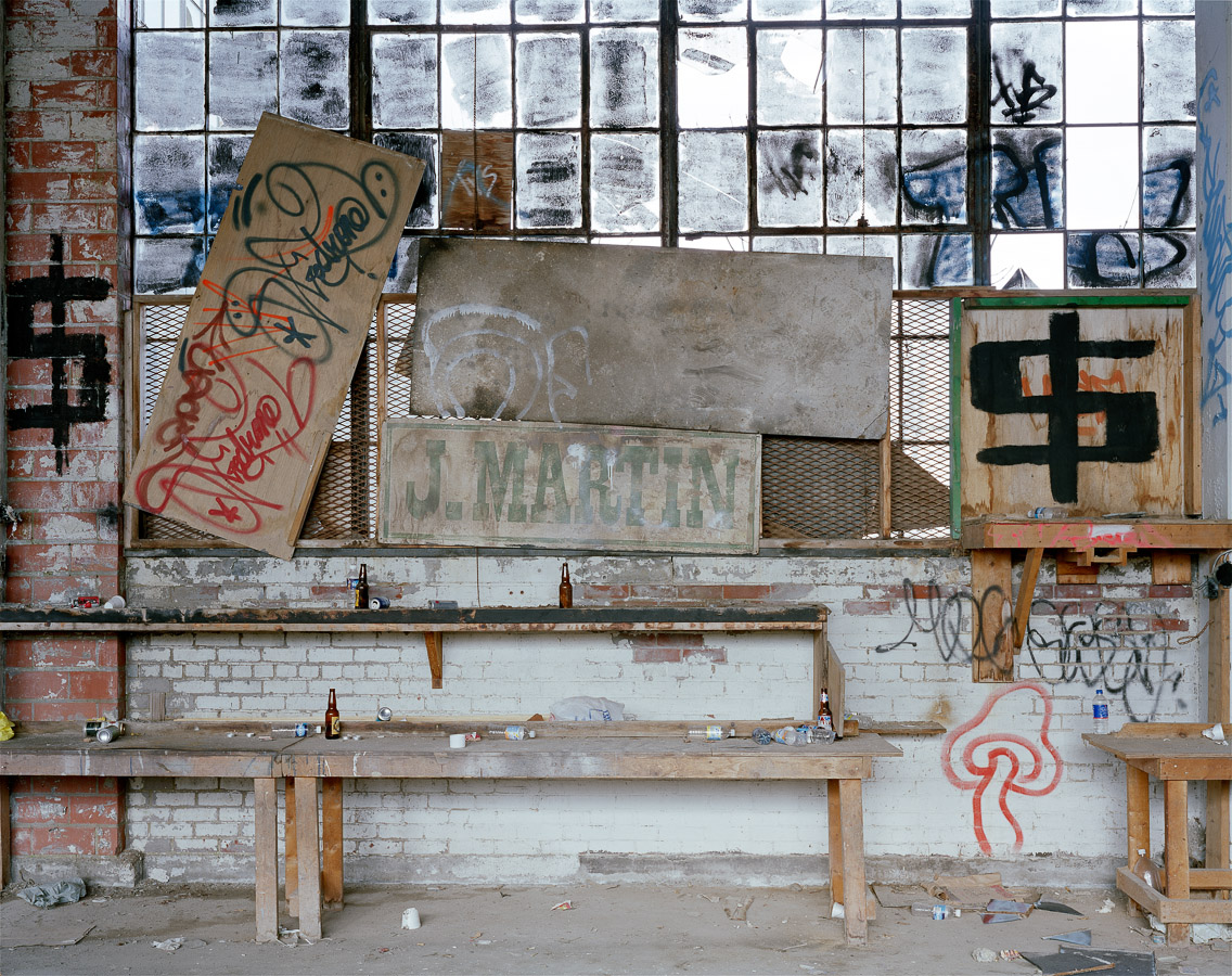   Inglis Plant, Liberty Village, Toronto, Ont., 2006. #2 (demolished to make way for condos)  20"x24"   haikyo seiro artist's statement  