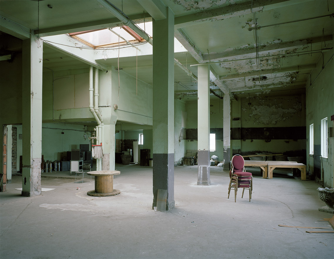   Crystal Ballroom (backroom), King Edward Hotel, Toronto, Ont., 2006 (remains in disuse due to a lack of funding for restoration)  20"x24"   haikyo seiro artist's statement  