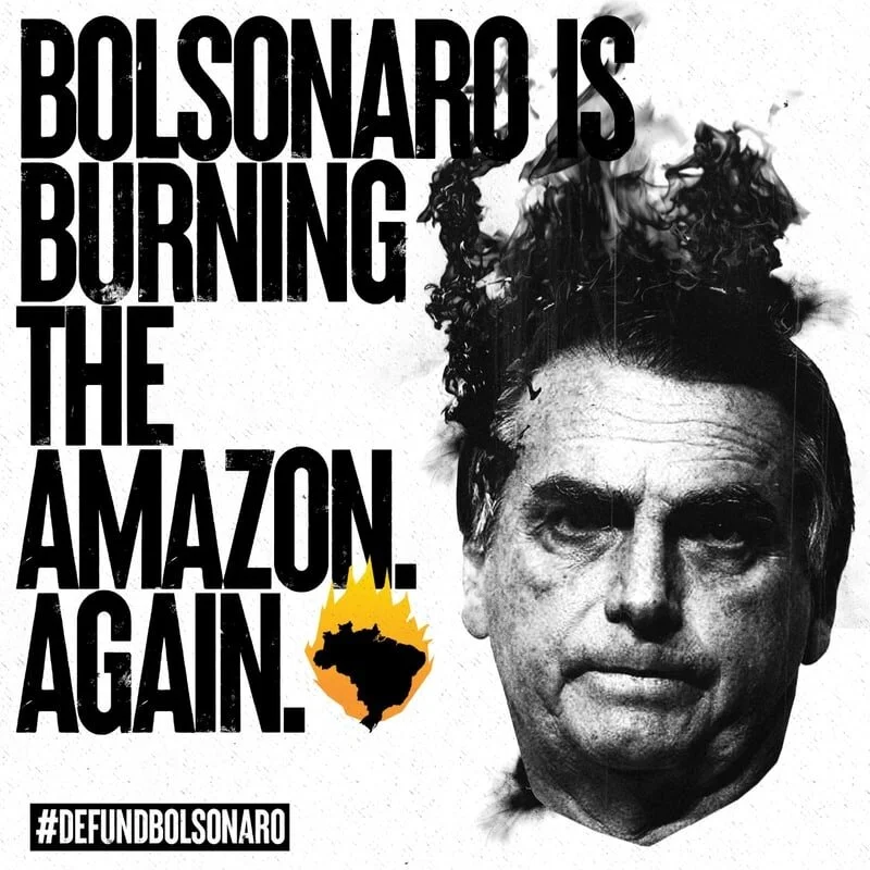 Ny kampanj för att rädda Amazonas. Läs mer: https://www.defundbolsonaro.org/