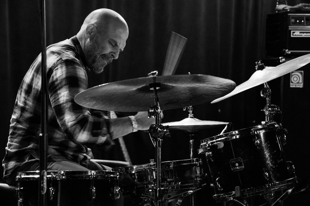 Dave King on drums - Happy Apple at (Le) Poisson Rouge on Wednesday night, January 13.