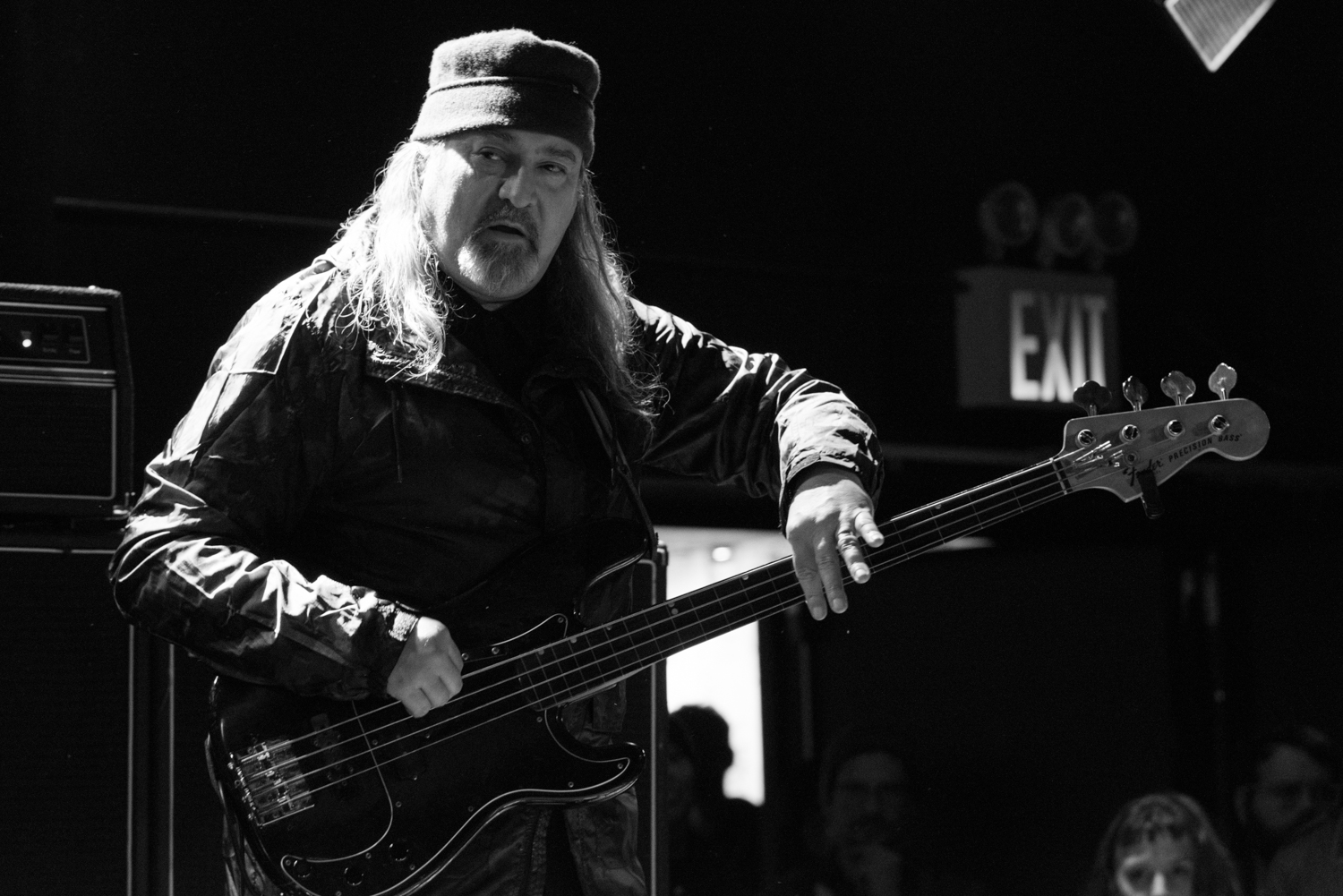 Bill Laswell on electric bass, performing at (Le) Poisson Rouge on Wednesday night, January 13.