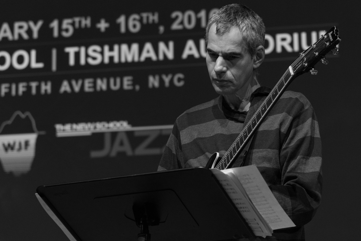 Ben Monder performing at New School Tishman Auditorium - ECM Records Stage, January 16.