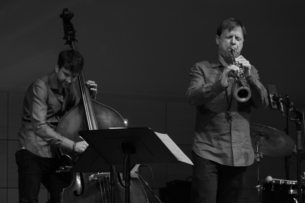 Joe Martin (bass) and Chris Potter (saxophone) performing at New School Tishman Auditorium - ECM Records Stage, January 16.