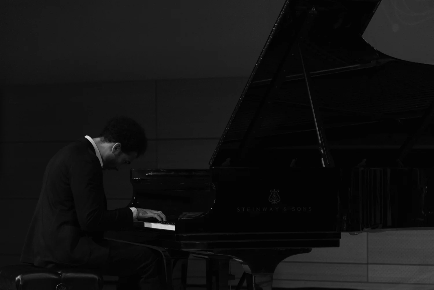 David Virelles performing at New School Tishman Auditorium - ECM Records Stage, January 15.