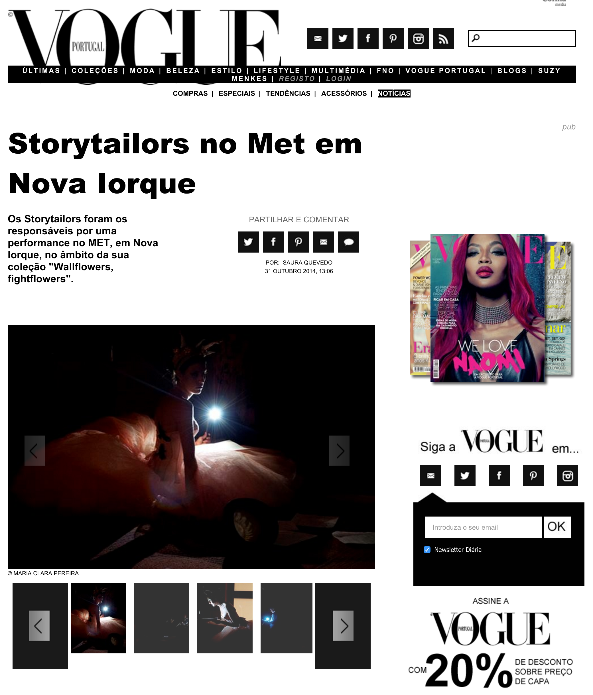 Storytailors at the MET in NY, Vogue Portugal 2014
