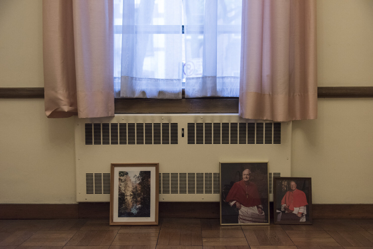  Frames on the floor.   St. Anthony's Convent, Soho, NYC, June 1, 2018 